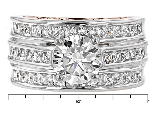 Michael O' Connor For Bella Luce ®Diamond Simulant Rhodium Over Sterling Silver & Eterno™ Ring - Size 8