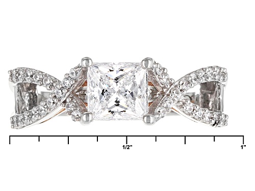 Michael O' Connor For Bella Luce®2.56ctw Diamond Simulant Rhodium Over Sterling & Eterno™Ring - Size 7