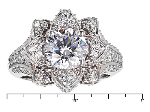 Michael O' Connor For Bella Luce®5.37ctw Diamond Simulant Rhodium Over Sterling & Eterno™Ring - Size 11