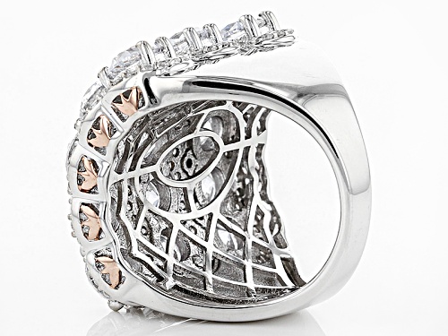 Michael O' Connor For Bella Luce® Diamond Simulant Rhodium Over Sterling & Eterno™ Rose Ring - Size 5