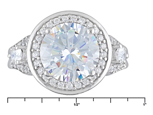 Michael O' Connor For Bella Luce® Diamond Simulant Rhodium Over Sterling & Eterno™ Rose Ring - Size 12