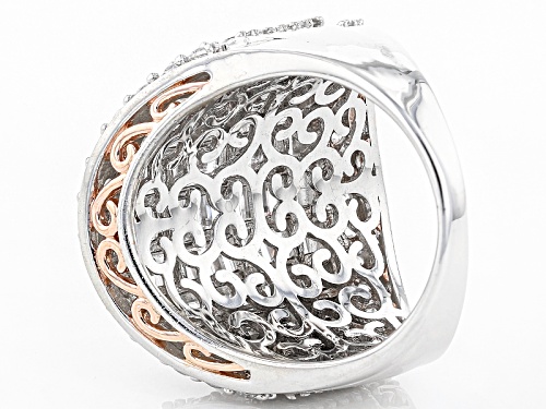 Michael O' Connor For Bella Luce® Diamond Simulant Rhodium Over Silver & Eterno™ Rose Ring - Size 5