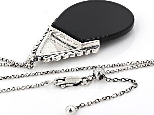 Artisan Collection of Morocco™ 30x33m Black Onyx Sterling Silver Necklace - Size 20