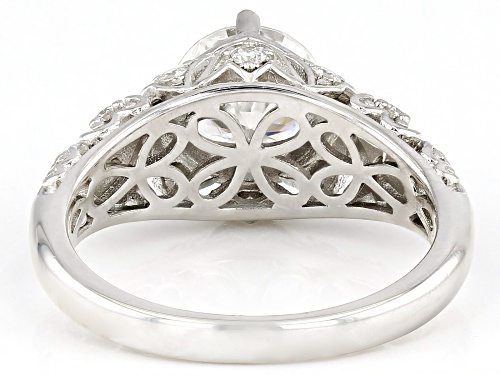 MOISSANITE FIRE(R) 1.70CTW DEW ROUND PLATINEVE(R) RING - Size 9