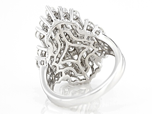 MOISSANITE FIRE® 2.82CTW DEW BAGUETTE & ROUND BRILLIANT PLATINEVE® RING - Size 7