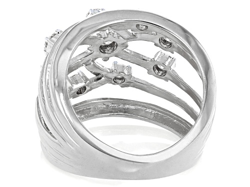MOISSANITE FIRE® .87CTW DEW ROUND BRILLIANT PLATINEVE® RING - Size 7