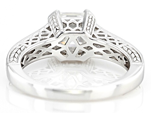 MOISSANITE FIRE® 2.03CTW DEW ASSCHER CUT & ROUND BRILLIANT PLATINEVE® RING - Size 9