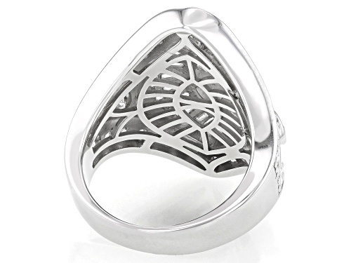 MOISSANITE FIRE® 3.38CTW DEW ROUND & BAGUETTE & TRILLION & PRINCESS CUT PLATINEVE® RING - Size 7