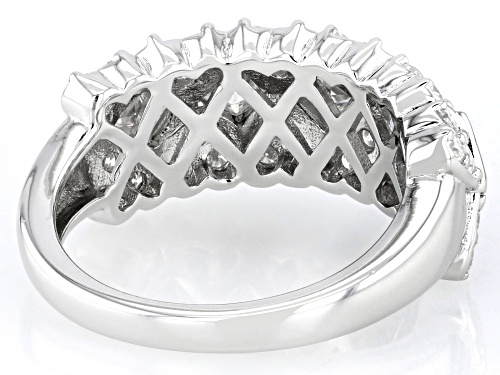 MOISSANITE FIRE(R) 1.88CTW DEW SQUARE PRINCESS AND ROUND BRILLIANT PLATINEVE(R) RING - Size 6