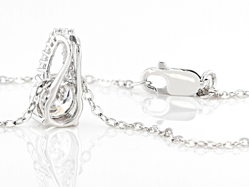 MOISSANITE FIRE® 1.30CTW DEW RD PLATINEVE® PENDANT AND CABLE CHAIN