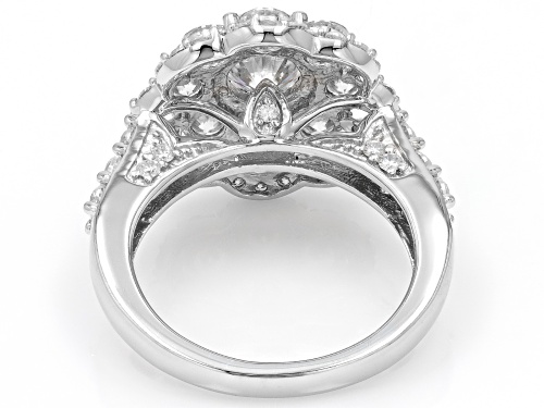 MOISSANITE FIRE® 3.14CTW DEW ROUND PLATINEVE® RING - Size 8