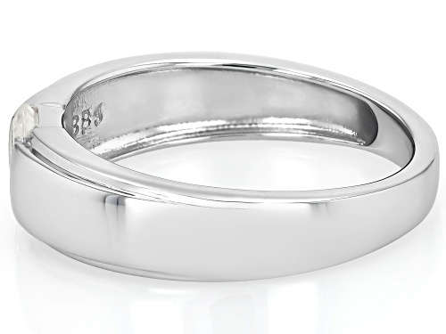 MOISSANITE FIRE® 0.58CT DEW EMERALD CUT PLATINEVE® BAND RING - Size 6
