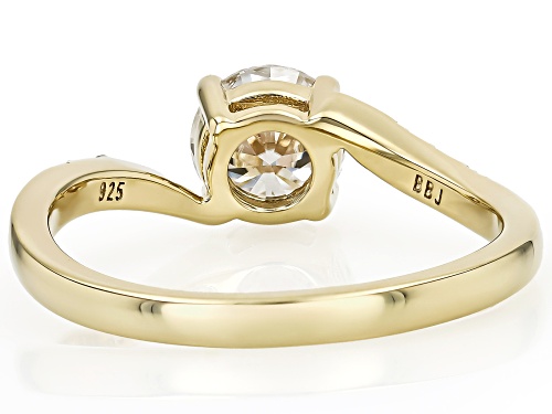 Moissanite Fire® 1.14ctw DEW Round 14k Yellow Gold Over Sterling Silver Ring - Size 6