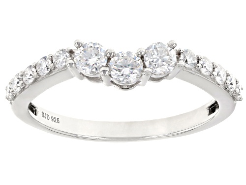 MOISSANITE FIRE® 4.80CTW DEW ROUND BRILLIANT PLATINEVE® RING WITH TWO BANDS - Size 5