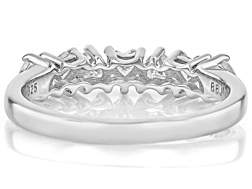 MOISSANITE FIRE® .63CTW DEW HEART PLATINEVE® BAND RING - Size 6