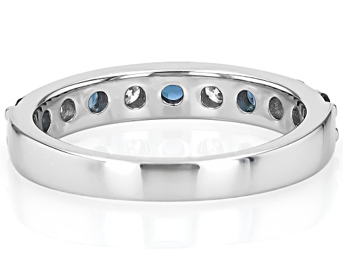 Moissanite Fire(R) .40ctw DEW & .70ctw Lab Created Alexandrite Platineve(R) Ring - Size 7