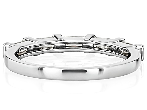 MOISSANITE FIRE® .50CTW DEW BAGUETTE  PLATINEVE® BAND RING - Size 7