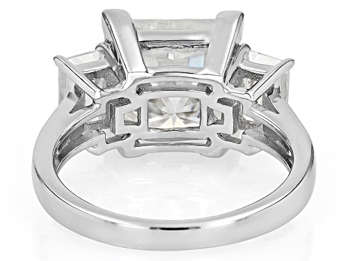 MOISSANITE FIRE® 6.62CTW DEW SQUARE BRILLIANT, RADIANT CUT & ROUND BRILLIANT PLATINEVE® RING - Size 10