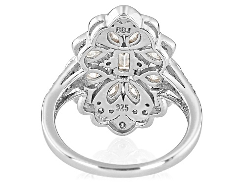 MOISSANITE FIRE® 1.75CTW DEW EMERALD CUT, MARQUISE, PEAR & ROUND BRILLIANT PLATINEVE® RING - Size 9