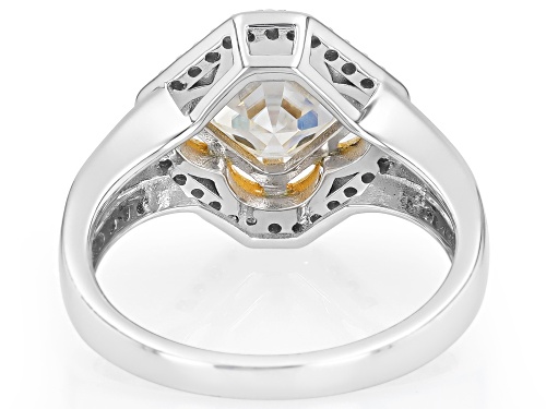 MOISSANITE FIRE® 2.25CTW DEW PLATINEVE® AND 14K YELLOW GOLD PLATINEVE RING - Size 7