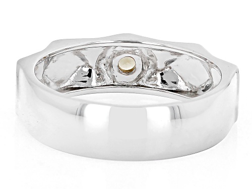 .21ct Brazilian Citrine Rhodium Over Sterling Silver Men's November Birthstone Ring - Size 12