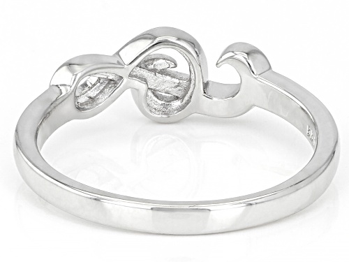 Máiréad Nesbitt™ Rhodium Over Sterling Silver Treble Clef Ring - Size 8