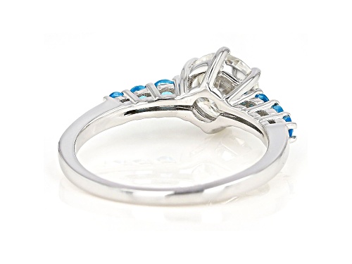 MOISSANITE FIRE(R) 1.20CTW DEW AND NEON APATITE PLATINEVE(R) RING - Size 11