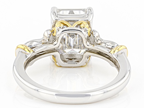 MOISSANITE FIRE(R) 3.61CTW DEW PLATINEVE(R) AND 14K YELLOW GOLD ACCENT OVER PLATINEVE RING - Size 11