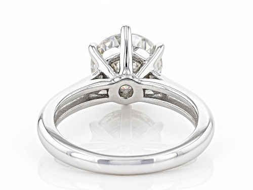 MOISSANITE FIRE(R) 3.08CT DEW ROUND INFERNO CUT(TM) PLATINEVE(R) RING - Size 9