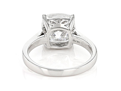 Moissanite Platineve Solitaire Ring 5.02ct DEW - Size 11