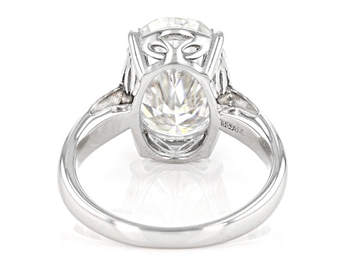 MOISSANITE FIRE(R) 7.22CT DEW OVAL SHAPE PLATINEVE(R) SOLITAIRE RING - Size 7