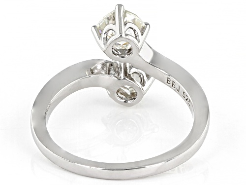 MOISSANITE FIRE(R) 1.60CTW DEW CUSHION CUT  PLATINEVE(R) RING - Size 8