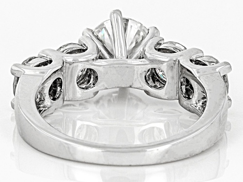 MOISSANITE FIRE(R) 3.20CTW DEW ROUND  PLATINEVE(R) RING - Size 9