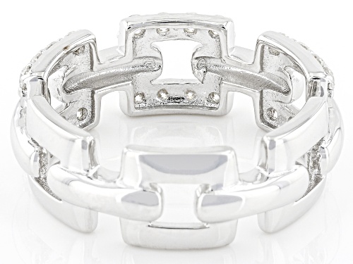 MOISSANITE FIRE(R) .72CTW DEW ROUND PLATINEVE(R) RING - Size 6