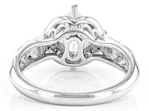 MOISSANITE FIRE(R) 1.94CTW DEW SQUARE BRILLANT& ROUND PLATINEVE(R) RING - Size 11