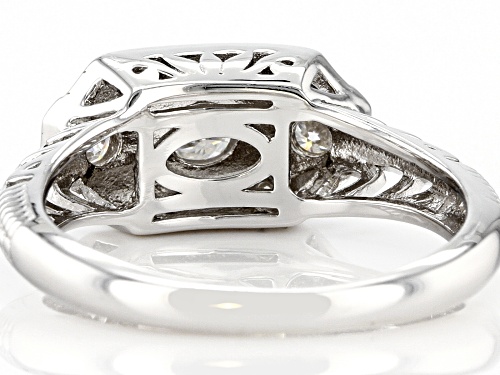 MOISSANITE FIRE(R) .47CTW DEW ROUND PLATINEVE(R) RING - Size 5