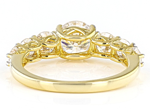 MOISSANITE FIRE(R) 2.64CTW DEW 14K YELLOW GOLD OVER STERLING SILVER RING - Size 9