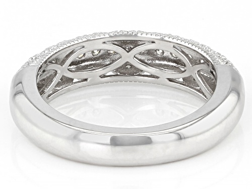 MOISSANITE FIRE(R) .48CTW DEW ROUND PLATINEVE(R) RING - Size 6