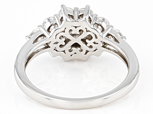 MOISSANITE FIRE(R) 1.20CTW DEW ROUND PLATINEVE(R) RING - Size 6