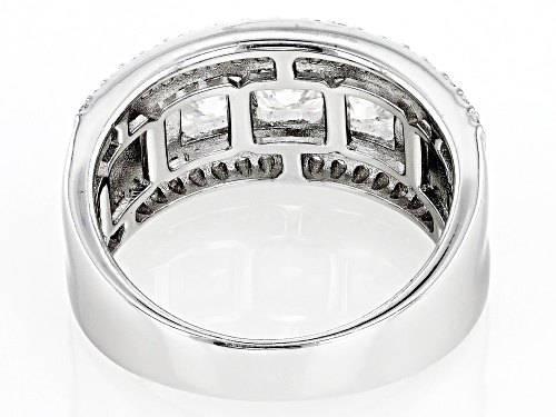 MOISSANITE FIRE(R) 1.93CTW DEW SQUARE OCTAGONAL & ROUND PLATINEVE(R) RING - Size 8