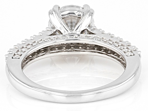 MOISSANITE FIRE(R) 2.64CTW DEW ROUND PLATINEVE(R) RING - Size 9