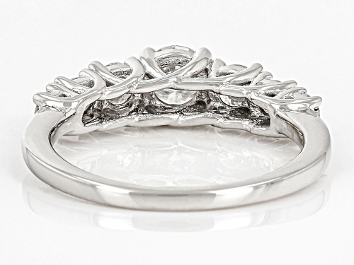 MOISSANITE FIRE(R) 1.14CTW DEW ROUND PLATINEVE(R) RING - Size 9