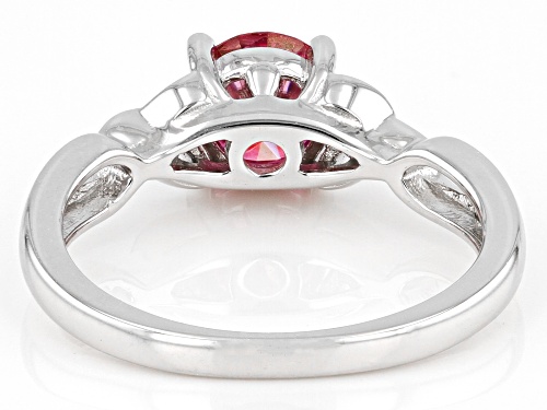 MOISSANITE FIRE(R) PINK 1.00CT DEW ROUND PLATINEVE(R) RING - Size 9