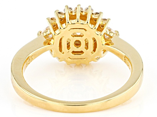 MOISSANITE FIRE® .93CTW DEW 14K YELLOW GOLD OVER SILVER RING - Size 8