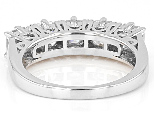 MOISSANITE FIRE(R) 2.08CTW DEW ASSCHER CUT & ROUND BRILLIANT PLATINEVE(R) RING - Size 5