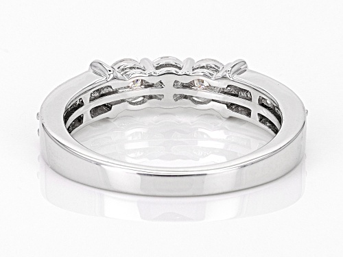 MOISSANITE FIRE® .72CTW DEW ROUND PLATINEVE® RING - Size 8
