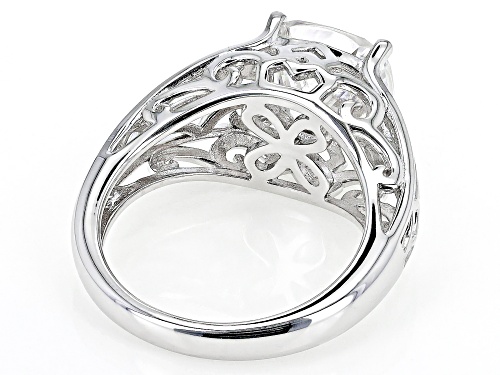 MOISSANITE FIRE(R) 3.30CT DEW SQUARE CUSHION CUT PLATINEVE(R) RING - Size 11