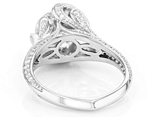 MOISSANITE FIRE(R) 3.60CTW DEW ROUND BRILLIANT PLATINEVE(R) RING - Size 9