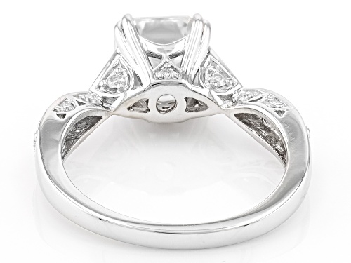 MOISSANITE FIRE(R) 2.88CTW DEW ASSCHER CUT & ROUND PLATINEVE(R) RING - Size 8