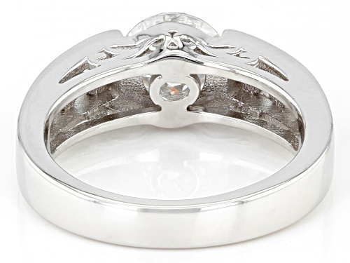 MOISSANITE FIRE(R) 1.90CT DEW ROUND  PLATINEVE(R) RING - Size 7